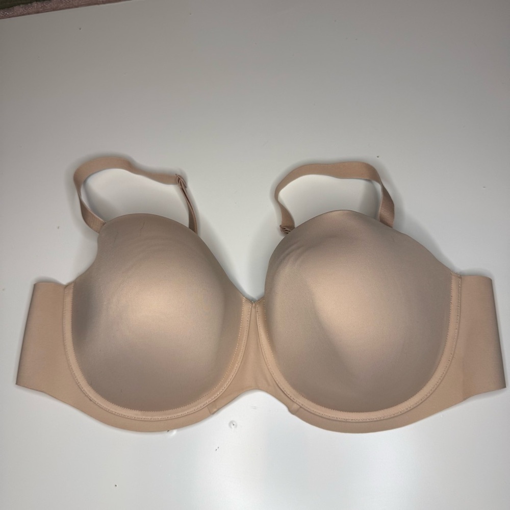 SPANX Beige Full Coverage Underwire Convertible Strap Strapless Bra Size 40C EUC